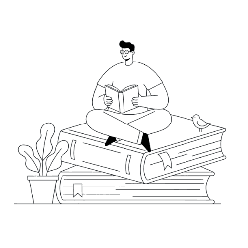 讀書插畫